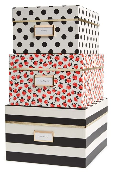 small metal gold cubes boxes kate spade|kate spade decorative nesting box.